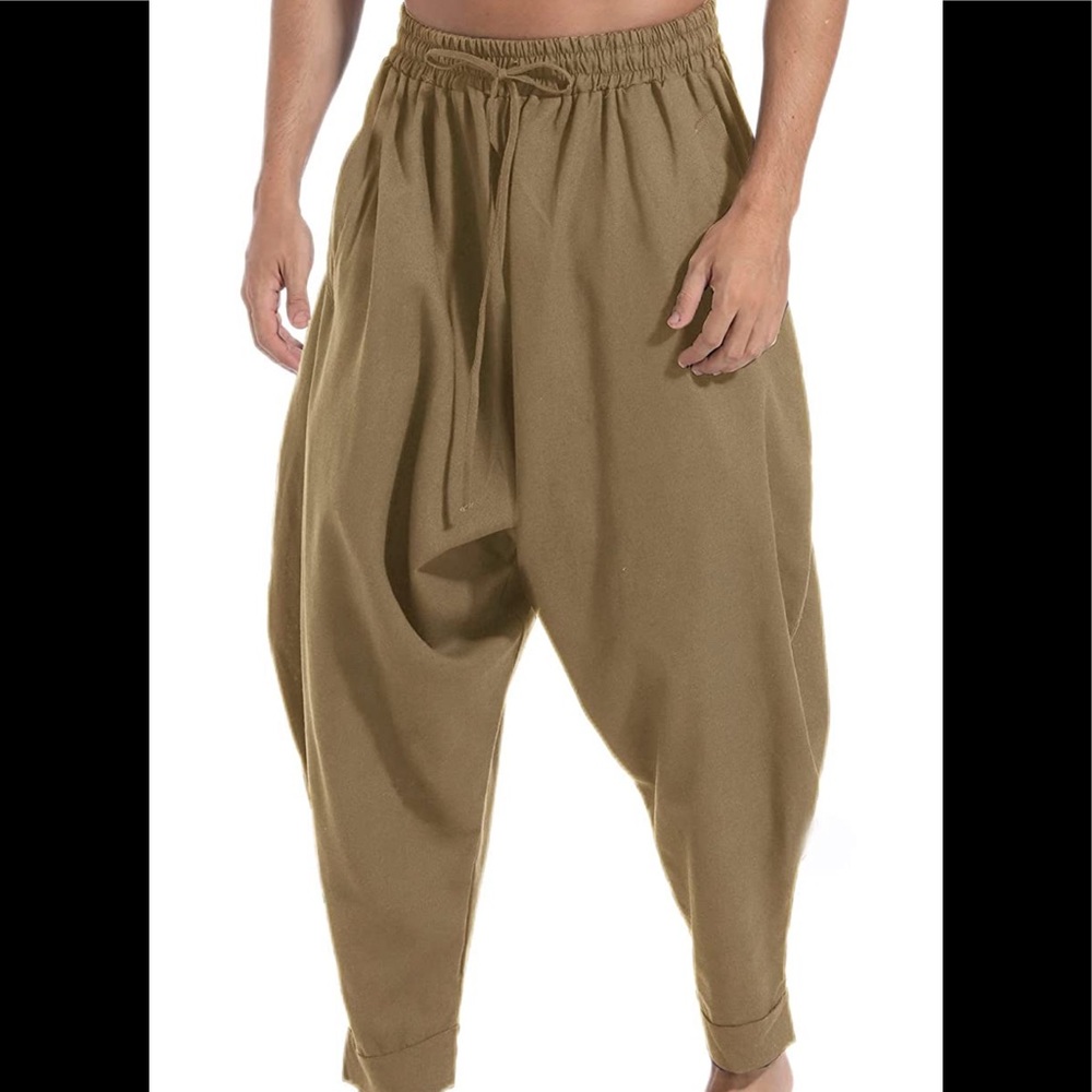 BRAND NEW UNISEX TRENDY OLIVE BOHO/ GYPSY/ HIPPIE STYLE YOGA PANTS NWT